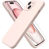 Image de Coque Silicone Little Boutik Iphone 15 Rose Verre Trempé