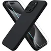 Image de Coque Pour Iphone 15 Pro Silicone Noir + Verre Trempe Little Boutik®