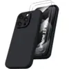 Image de Coque Pour Iphone 15 Pro Silicone Noir + 2 Verres Trempes Little Boutik®