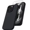 Image de Coque Pour Iphone 15 Pro Max Silicone Noir + 2 Verres Trempes Little Boutik®
