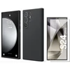 Image de Coque Pour Samsung Galaxy S24 Ultra Silicone Noir + Verre Trempe Little Boutik©