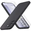 Image de Coque Pour Samsung Galaxy S24 Plus Silicone Noir + Verre Trempe Little Boutik©