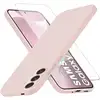 Image de Coque Pour Samsung Galaxy S24 Plus Silicone Rose + Verre Trempe Little Boutik©
