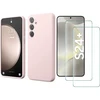 Image de Coque Little Boutik Pack Silicone Galaxy S24 Plus 6,7 Pouces Rose Silicone
