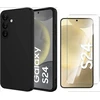 Image de Coque Little Boutik Pack Galaxy S24 6,2 Pouces Noir Silicone Verre Trempé