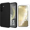 Image de Coque Pour Samsung Galaxy S24 Silicone Noir + Verre Trempe Little Boutik©