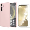 Image de Coque Little Boutik Galaxy S24 Silicone Rose Verre Trempé