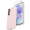 Image de Coque Pour Samsung Galaxy A55 5G Silicone Rose + 2 Verres Trempes Little Boutik©