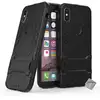 Image de Housse Etui Coque Rigide Anti Choc Pour Apple Iphone X + Verre Trempe - Noir