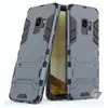 Image de Housse Etui Coque Rigide Anti Choc Pour Samsung Galaxy S9 + Verre Trempe - Bleu Fonce
