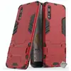 Image de Housse Etui Coque Rigide Anti Choc Pour Huawei P20 + Verre Trempe - Rouge
