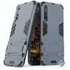 Image de Housse Etui Coque Rigide Anti Choc Pour Huawei P20 Pro + Verre Trempe - Bleu Fonce