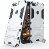 Image de Housse Etui Coque Rigide Anti Choc Pour Huawei Honor 7c + Verre Trempe - Argent