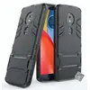 Image de Housse Etui Coque Rigide Anti Choc Pour Motorola Moto G6 Play + Verre Trempe - Noir