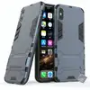 Image de Housse Etui Coque Rigide Anti Choc Pour Apple Iphone Xs Max + Verre Trempe - Bleu Fonce