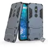 Image de Housse Etui Coque Rigide Anti Choc Pour Nokia 7.1 (2018) + Verre Trempe - Bleu Fonce