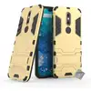 Image de Housse Etui Coque Rigide Anti Choc Pour Nokia 7.1 (2018) + Verre Trempe - Or