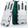 Image de Housse Etui Coque Rigide Anti Choc Pour Nokia 5.1 Plus (2019) + Verre Trempe - Argent
