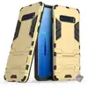 Image de Housse Etui Coque Rigide Anti Choc Pour Samsung Galaxy S10 + Verre Trempe - Or