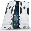 Image de Housse Etui Coque Rigide Anti Choc Pour Huawei Y7 (2019) + Verre Trempe - Argent