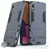 Image de Housse Etui Coque Rigide Anti Choc Pour Samsung Galaxy A10 + Verre Trempe - Bleu Fonce