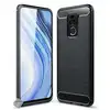 Image de Housse Etui Coque Silicone Gel Carbone Pour Xiaomi Redmi Note 9 + Verre Trempe - Noir
