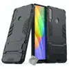 Image de Housse Etui Coque Rigide Anti Choc Pour Huawei Y6p + Film Ecran - Noir