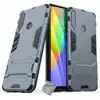 Image de Housse Etui Coque Rigide Anti Choc Pour Huawei Y6p + Verre Trempe - Bleu Fonce