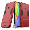 Image de Housse Etui Coque Rigide Anti Choc Pour Huawei Y6p + Verre Trempe - Rouge