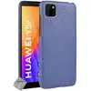 Image de Housse Etui Coque Rigide Simili Cuir Crocodile Pour Huawei Y5p + Film Ecran - Bleu Fonce