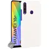 Image de Housse Etui Coque Rigide Simili Cuir Crocodile Pour Huawei Y6p + Film Ecran - Blanc