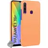 Image de Housse Etui Coque Rigide Simili Cuir Crocodile Pour Huawei Y6p + Verre Trempe - Orange