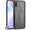 Image de Housse Etui Coque Rigide Simili Cuir Crocodile Pour Xiaomi Redmi 9a + Verre Trempe - Noir