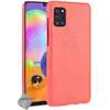 Image de Housse Etui Coque Rigide Simili Cuir Crocodile Pour Samsung Galaxy A31 + Film Ecran - Rouge