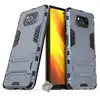 Image de Housse Etui Coque Rigide Anti Choc Pour Xiaomi Poco X3 Nfc + Verre Trempe - Bleu Fonce