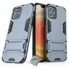 Image de Housse Etui Coque Rigide Anti Choc Pour Apple Iphone 12 / 12 Pro + Verre Trempe - Bleu Fonce