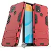 Image de Housse Etui Coque Rigide Anti Choc Pour Oppo A15 + Verre Trempe - Rouge