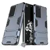 Image de Housse Etui Coque Rigide Anti Choc Pour Samsung Galaxy S21 Ultra 5g + Verre Trempe - Bleu Fonce