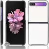 Image de Housse Etui Coque Rigide Simili Cuir Crocodile Pour Samsung Galaxy Z Flip / Z Flip 5g - Blanc