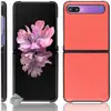 Image de Housse Etui Coque Rigide Simili Cuir Crocodile Pour Samsung Galaxy Z Flip / Z Flip 5g - Rouge