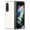 Image de Housse Etui Coque Rigide Simili Cuir Crocodile Pour Samsung Galaxy Z Fold 3 5g - Blanc
