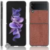 Image de Coque rigide simili cuir crocodile pour Samsung Galaxy Z Flip 3 5G - MARRON