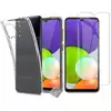 Image de Housse Etui Coque Silicone Gel Samsung Galaxy A22 4g + Verre Trempe Transparent Tpu