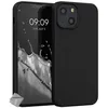Image de Coque silicone gel fine pour Apple iPhone 13 Mini + film ecran - NOIR