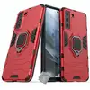 Image de Housse Etui Coque Rigide Anti Choc Pour Samsung Galaxy S21 Fe 5g + Verre Trempe - Rouge
