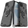 Image de Housse Etui Coque Rigide Anti Choc Pour Realme C21-y / C25y + Verre Trempe - Noir