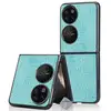 Image de Housse Etui Coque Rigide Simili Cuir Crocodile Pour Huawei P50 Pocket - Bleu Clair