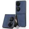 Image de Housse Etui Coque Rigide Simili Cuir Crocodile Pour Huawei P50 Pocket - Bleu Fonce