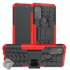 Image de Housse Etui Coque Rigide Anti Choc Pour Motorola Moto G50 + Verre Trempe - Rouge