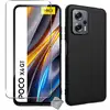 Image de Coque Pour Xiaomi Poco X4 Gt 5g - Housse Etui Silicone Gel Fine + Film Ecran - Noir